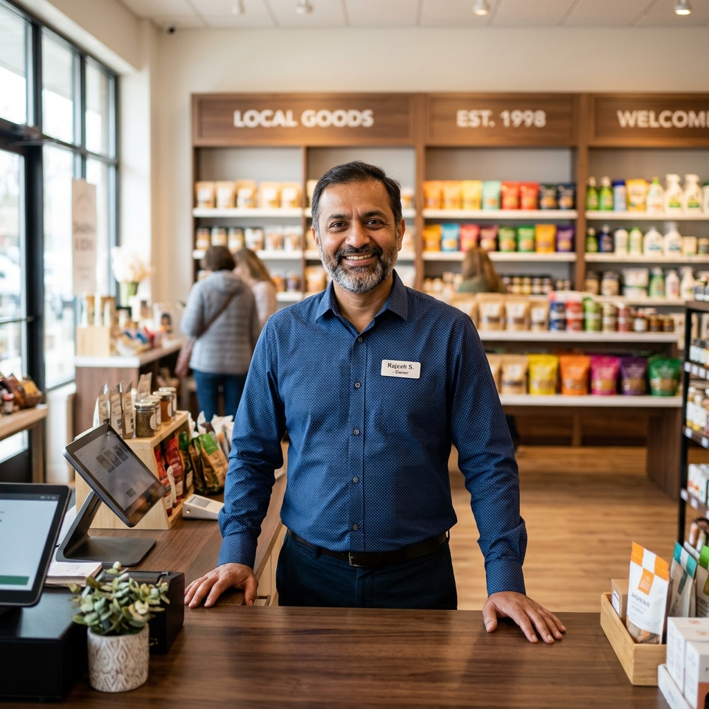 Friendly Local Store Owner